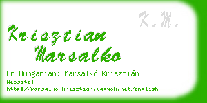 krisztian marsalko business card