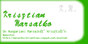 krisztian marsalko business card